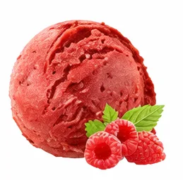 Raspberry gelato scoop