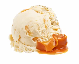 Salted Caramel gelato scoop
