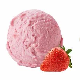 Strawberry gelato scoop